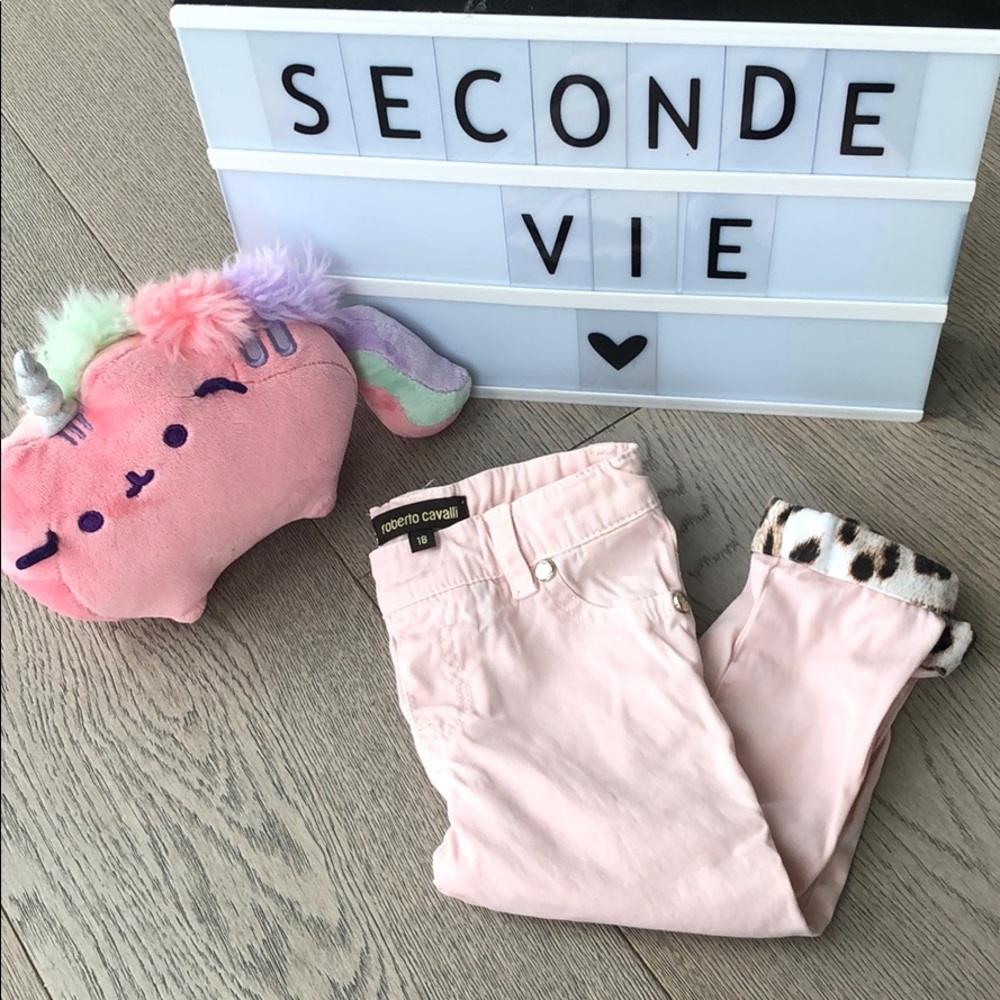 Roberto Cavalli baby girl pink pants